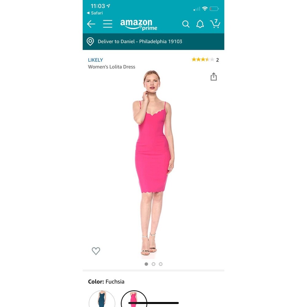 Likely Lolita Dress in Fuschia NWT